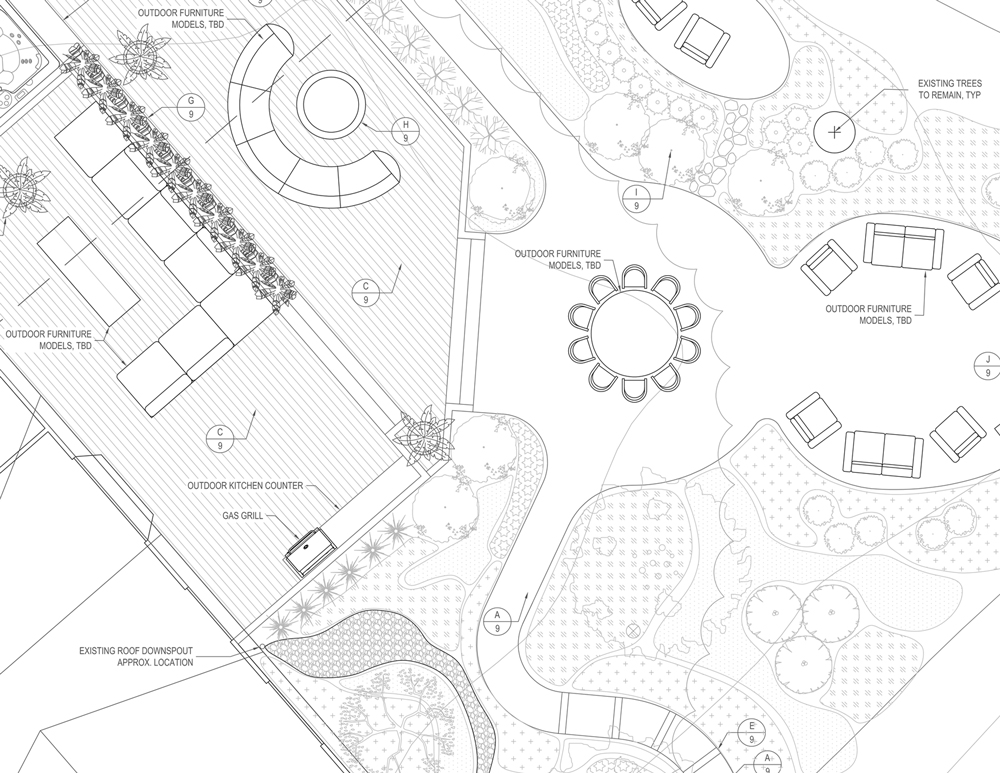 Landscape architect construction drawing