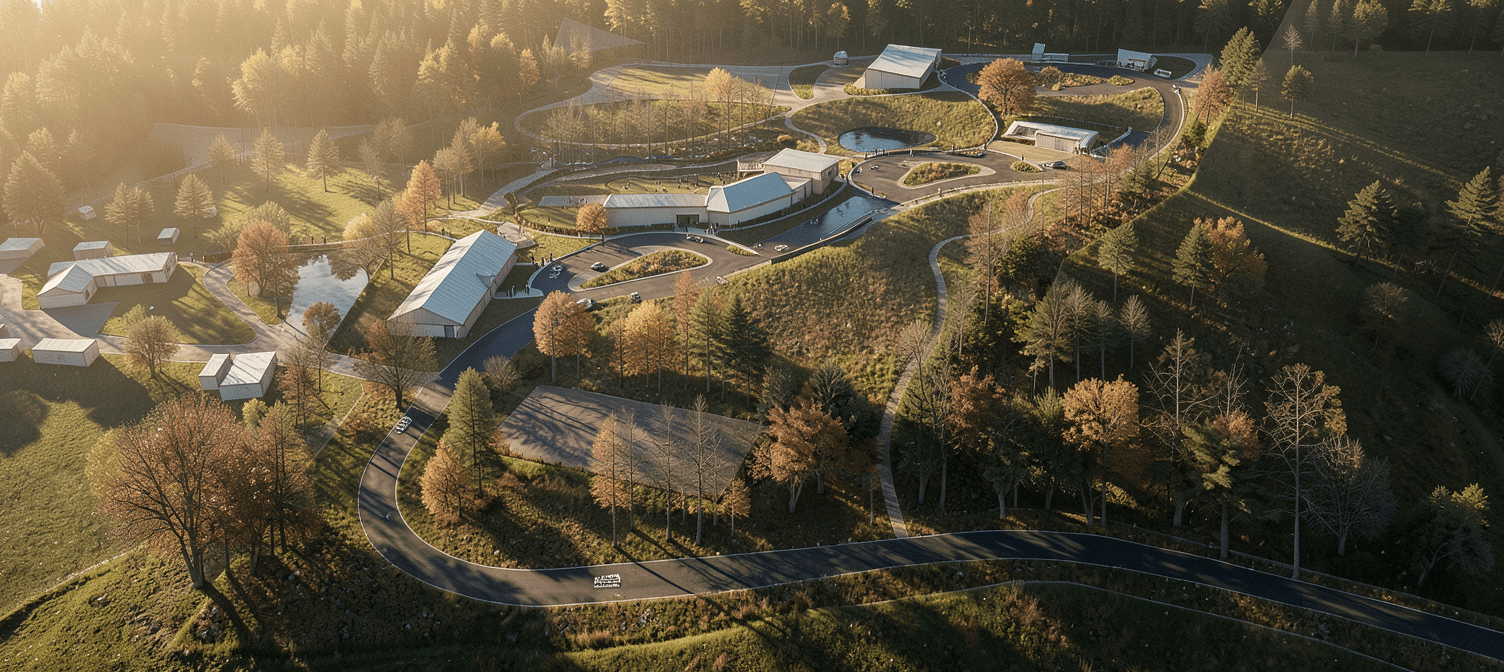 Montessori campus landscape rendering